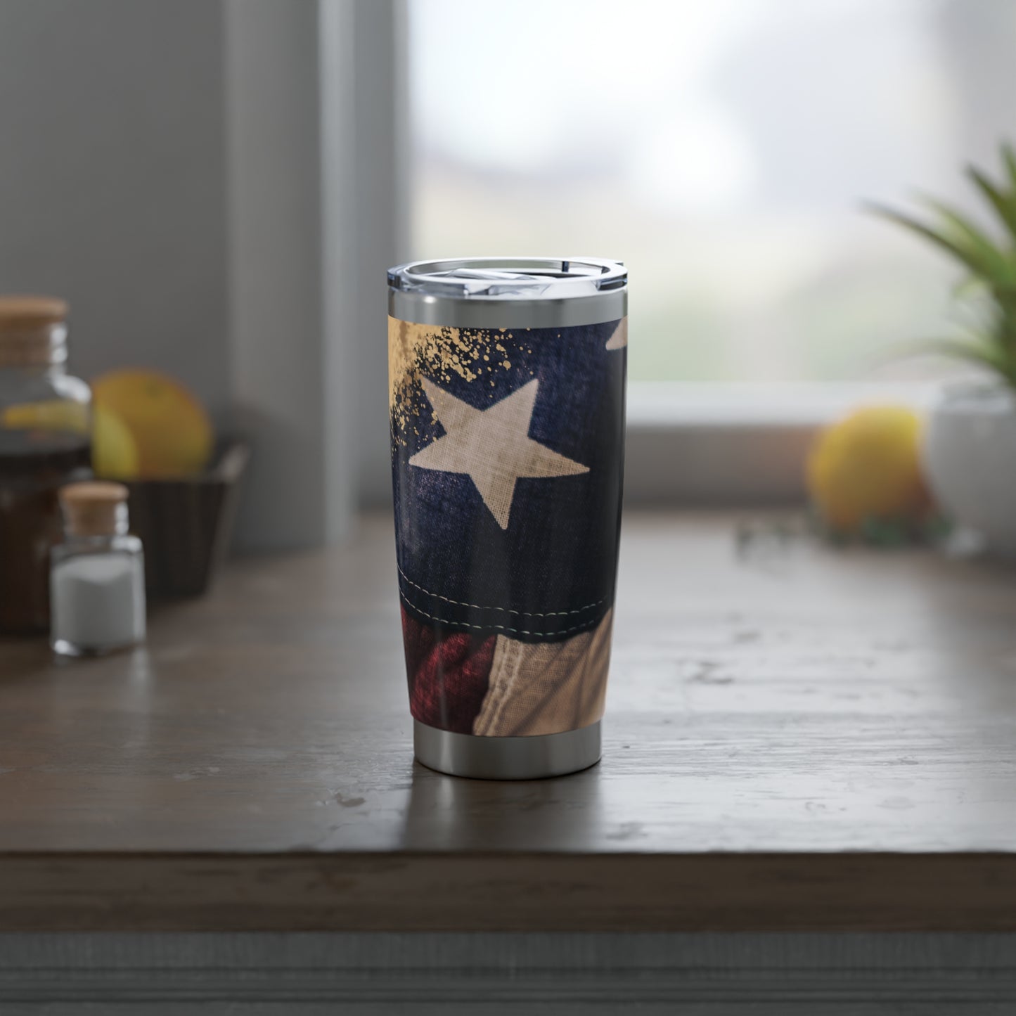 American Flag Tumbler